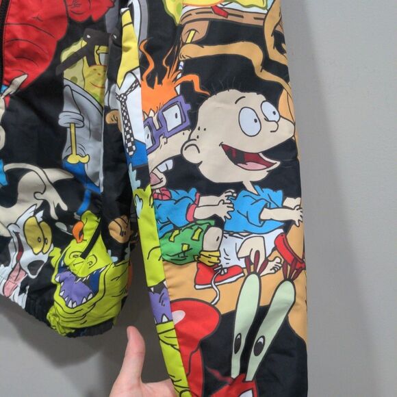 Members Only x Nickelodeon Hooded Full Zip Jacket Size M Rugrats Spongebob Rocko - Picture 4 of 13